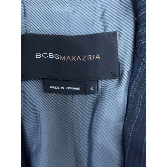 BCBG Max Azria Women's Blazer Jacket Size Small Gray Pinstriped 1 Button Career - Picture 4 of 6